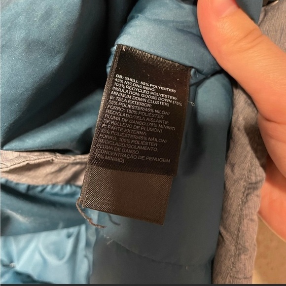 The North Face Nuptse jacket puffer coat 700 goose down xs gray blue - Picture 5 of 9